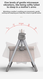 Berceau mobile pour nouveau-né, lit d'appoint réglable, berceau multifonctionnel pliable électrique pour chambre à coucher et salon - Product Image 3