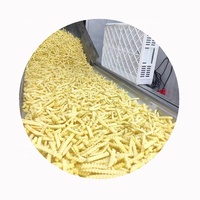 Meilleur prix 12mm congelé IQF froissé coupe pré-frit spirale bandes de pommes de terre cuisson rapide frites emballage alimentaire en gros en vrac