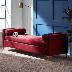 Kainice – meuble d'hôtel en velours, boutons touffetés, banc confortable, coussin supplémentaire, repose-pieds, tabouret Ottoman, bout <span class=keywords><strong>de</strong></span> <span class=keywords><strong>lit</strong></span> - Product Image 1