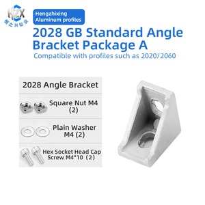Connecteur à <span class=keywords><strong>angle</strong></span> droit de 90 degrés de profil en aluminium industriel de la norme européenne 3030 avec des accessoires de support de triangle - Product Image 3