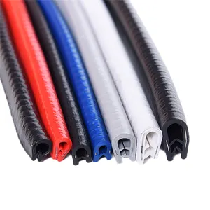 Manufacturer Wholesale Customization PVC U-type Steel Belt Frame Self-clamping Decorative Anti-collision Glass Edge Rubber Seal