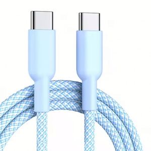 Wholesale Nylon Pure Copper Conductor Braid Shielding 60W PD <b>USB</b>-<b>C</b> <b>to</b> Type-<b>C</b> 3A Fast Charging <b>Cable</b> for Computer Earphone - Product Image 3