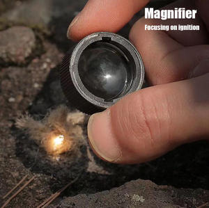 7 In 1 multifunzione per escursioni In campeggio di emergenza fischietto di sopravvivenza con termometro torcia a Led bianco - Product Image 4