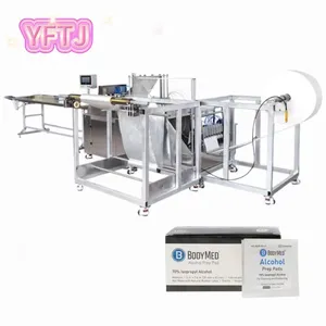 고속 800-1440 pcs/min 및 하이 퀄리티 중국에서 만든 완전 자동 알코올 준비 패드 면봉 생산 기계