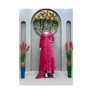 อุปทานโรงงานขายส่ง Alia Cut Anarkali Kurtis Pent พร้อม Dupatta สําหรับสํานักงานและชุดปกติจากอินเดีย - Product Image 1