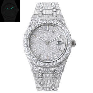 Reloj Hip Hop Iced Out Moissanite para hombre, reloj de pulsera de lujo con movimiento automático de diamantes VVS1 y caja de regalo - Product Image 3