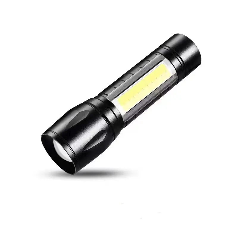 Lanterna de bolso portátil com zoom recarregável lanterna mini usb LED à prova d'água poderosa lanterna de acampamento