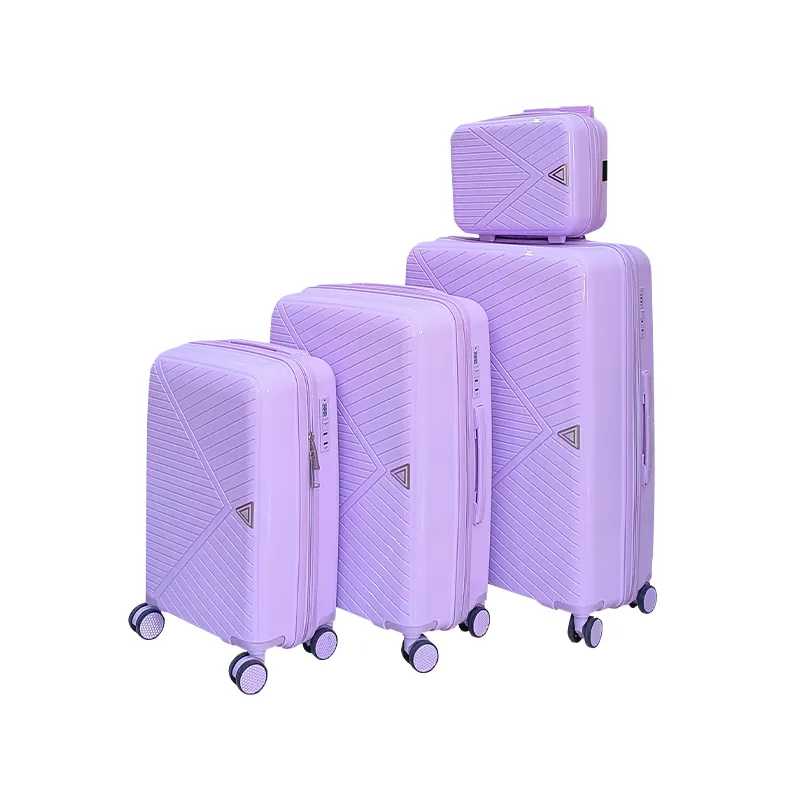 3 पीस कैरी ऑन लगेज सेट पीपी ट्रैवल लगेज बैग अच्छी गुणवत्ता वाला सूटकेस पीपी लगेज