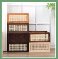 Panier de rangement pliable en corde de papier tressé pour bureau, idéal pour livres, collations et articles divers
