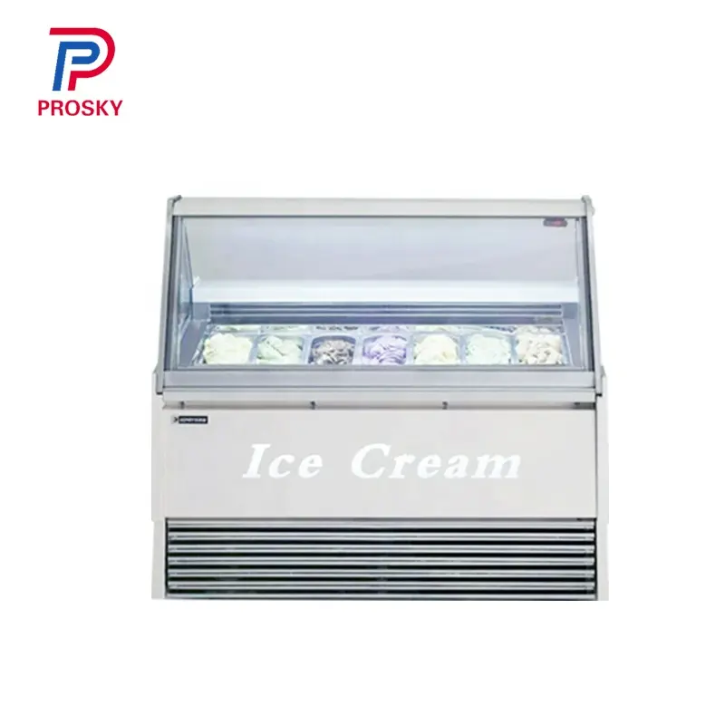 Small Size Gelato Cabinet Ice Cream Popsicle Refrigerator Showcase