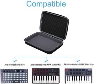 Funda protectora dura para <span class=keywords><strong>Akai</strong></span> Professional MPK Mini MKII & MK3 & MPK Mini Play, almohadilla de tambor y Keybo USB Ultra portátil de 25 teclas - Product Image 5