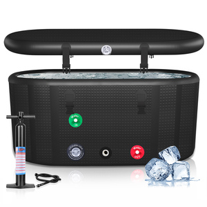 Portable Oval Ice <b>Bath</b> Tub With Lid 50-59 Gal PVC Sports Recovery Cold Plunge For Adults Fitness - Product Image 4