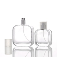 Flacons de parfum en verre vides personnalisés 50ml 100ml Contenants transparents rechargeables avec pulvérisateur Impression couleur Emballage de parfum OEM ODM
