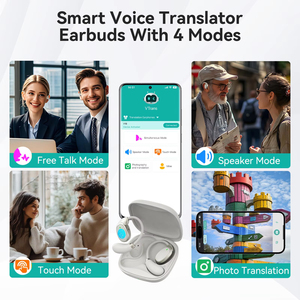 Jumon V18 AI Two-Way Translation <b>Smart</b> Earbuds 200 Languages Noise Cancelling TWS Headphones Digital <b>Translator</b> HIFI LED - Product Image 6