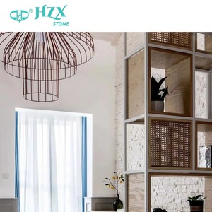 Hzx Bán Hàng Hợp Lý Giá Thấp Trung Quốc Bán Buôn Bên Ngoài Tự Nhiên Màu Trắng Gỗ Đá Cẩm Thạch gờ Đá Veneer Bảng Điều Chỉnh Bên Ngoài Bức Tường Gạch - Product Image 4