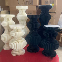 Présentoirs modernes en acrylique blanc pour desserts de mariage, socles de taille personnalisable pour toile de fond de fête