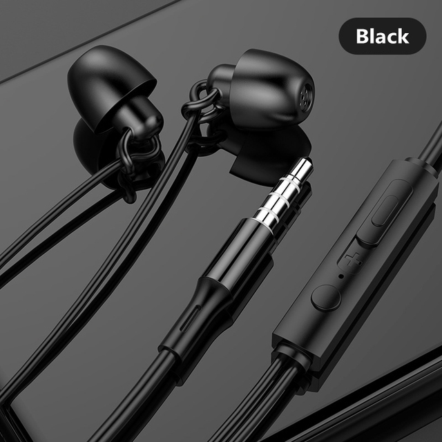 Universal In-ear 3.5 mm Sleep Earphones Soft Silicone Soundproof and Noise-Proof Earbuds With Built-in Microphone