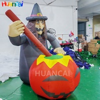 Souffler Halloween Inflatables Build-In Led Démons Gonflables Remuer Soupe De Citrouille Fantôme Gonflable pour La Décoration De Cour À La Maison