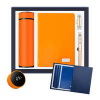 Ensemble cadeau de luxe en gros : Carnet A5, stylo, mug isotherme, clé USB, bouteille en cuir PU personnalisable, promotions d'entreprise, acier inoxydable 304