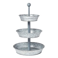 Plateau en métal galvanisé tendance, nouveau design moderne, support à gâteau décoratif à bas prix, fourni directement par l'usine