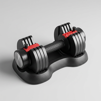 Haltères réglables en ABS pour hommes, équipement de fitness à domicile pour le renforcement des bras, ensemble commercial de musculation avec revêtement en caoutchouc électroplaqué