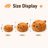 Peluche personnalisée chat orange, adorable personnage de dessin animé, coussin en peluche, mini oreiller rembourré pour cadeau de vacances, faible MOQ, OEM, ODM