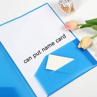 Vente chaude 2 poches carte de visite portefeuille en expansion A4 papier et PP plastique Logo personnalisé dossier de fichiers en gros