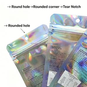 Bolsas Mylar Holográficas Personalizadas a Prueba de Olores para Gomitas y Dulces, Bolsas Stand Up de 3.5 con Impresión Personalizada - Product Image 4