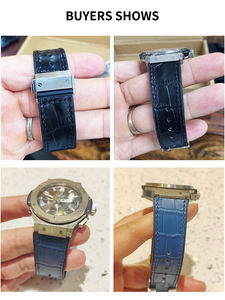 Correa de Goma/Cuero de Alta Calidad de 27 mm para Reloj de la Serie Big Bang, Brazalete de Liberación Rápida, Correa de Reloj Negra - Product Image 3