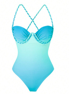 Robe <span class=keywords><strong>de</strong></span> plage en tissu dégradé <span class=keywords><strong>de</strong></span> couleur, maillot <span class=keywords><strong>de</strong></span> <span class=keywords><strong>bain</strong></span> une pièce, vêtements <span class=keywords><strong>de</strong></span> <span class=keywords><strong>bain</strong></span> <span class=keywords><strong>de</strong></span> luxe pour femmes - Product Image 4