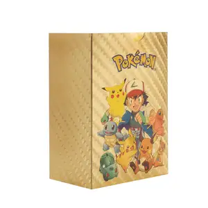 Wholesale 110 Piece English French Venusaur Charizard Pikachu Golden Foil Tcg V Vmax Ex Poke Mon Collectible Cards Game Board