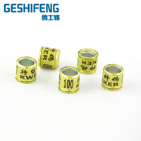 Geshifeng Bague colorée de 8mm à l'intérieur de 10.3mm de hauteur Bague aigle canari Anneaux de pigeon Bande de jambe de volaille Anneau de pied de poulet