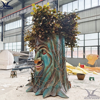 Arbre animatronique parlant personnalisé, réaliste, en métal et éponge, pour parcs d'attractions et centres commerciaux