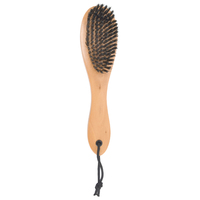 Logo de marque privée PP matériel plastique manche en bois brosse pour chaussures brosse de nettoyage pour baskets