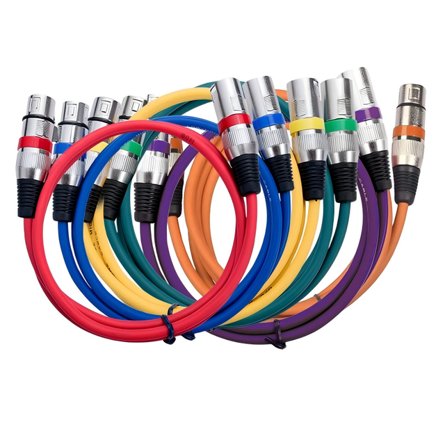 Multi-Color Male-to-Female Audio Extension Cable Audio Microphone XLR Mixer Microphone Extension Balanced Cable