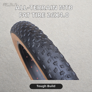 JICUER 내구성 60TPI 펑크 방지 <span class=keywords><strong>MTB</strong></span>/뚱뚱한 자전거 내부 튜브 4.0/3.0 26x4.0 방향 트레드 접이식 고무 1636D/1633D - Product Image 1