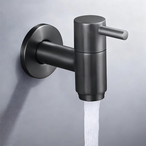 Robinet mural en acier inoxydable à connexion rapide pour <span class=keywords><strong>machine</strong></span> à <span class=keywords><strong>laver</strong></span>, robinet d'eau froide unique pour la maison, la cuisine, la salle de bain - Product Image 4