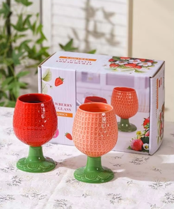 Copas de Vino y Tazas de Café de Cerámica Creativas - Gran Capacidad, Diseño Nórdico Portátil, Aptas para Vino/Café/Leche/Jugo, en Stock - Product Image 2