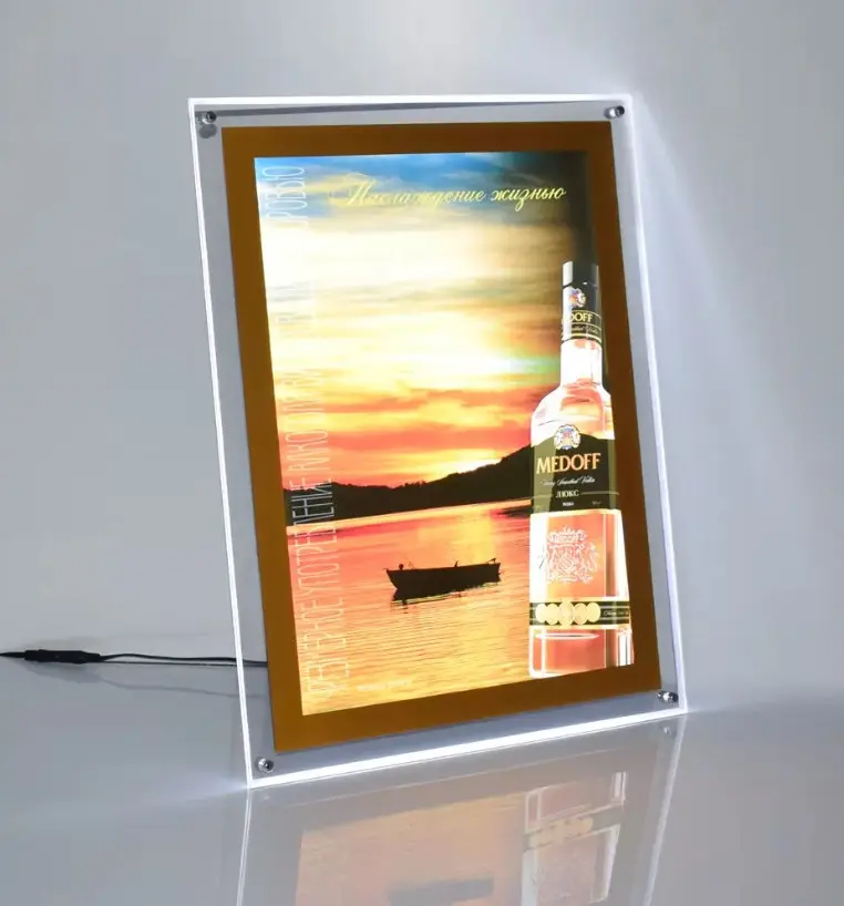 Backlit Led Panel Ultra Slanke Acryl Profiel Snap Frame Reclame Poster Frames Display