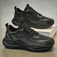 Chaussures de course décontractées pour hommes en maille PU, imperméables, ultra-légères, absorbant les chocs, à semelle souple