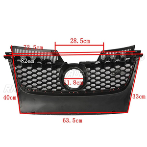 Grilles de pare-chocs avant en nid d'abeille, grille centrale supérieure, grille de course pour Volkswagen VW Golf 5 MK5 Jetta GTI 2006 2007 2008 2009 - Product Image 5