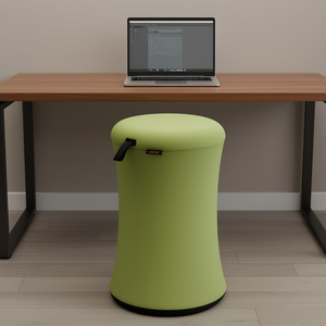 Taburete Oscilante Vevor con Cubierta de Tela Verde, Altura Ajustable de 19.3 a 25 Pulgadas, Silla de Oficina con Estructura de Hierro, Diseño Moderno - Product Image 2