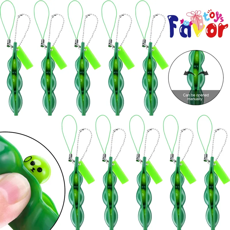 Wholesale Hot Stress Relieving Small PVC Bean Fidget Toys for Kids