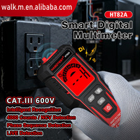 HT82A Multimeter Digital Portabel Genggam Presisi Tinggi 4000 Angka, Pengukur True RMS Rentang Otomatis Cerdas