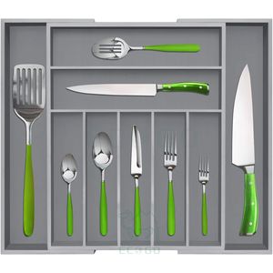 Bamboo <b>Expandable</b> Drawer Organizer for Kitchen Utensils - Product Image 2