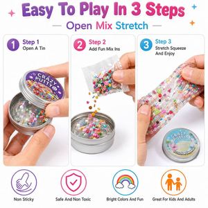 Unicorn Crystal Slime Putty Toy Mermaid Ocean Galaxy Glitter Charm Bead Confetti Wholesale Retailer Supplier Kids Kit - Product Image 3