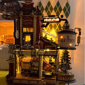 Cadeau <span class=keywords><strong>de</strong></span> <span class=keywords><strong>Noël</strong></span>, puzzle 3D en bois, modèle éducatif à assembler, artisanat fait main, blocs <span class=keywords><strong>de</strong></span> construction <span class=keywords><strong>de</strong></span> maison, jouet pour enfants - Product Image 1