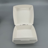 Emballage alimentaire en carton pliable jetable personnalisé avec logo UV, pour poulet frit, frites, hamburger, boîte à huile