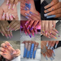 2026 INS Design ABS presse sur les ongles paquet fait à la main étiquette privée Gel presse sur les ongles Style Long en gros