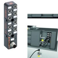 Boîtes de distribution de capteur d'actionneur passif M8: 4/8/10 ports, signal unique avec LED, IP67; Connexion principale: connecteur M12 mâle